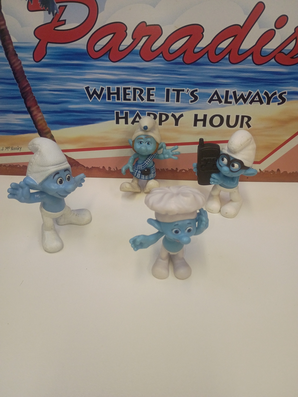 Lot Of Four Smurf Figures Collection